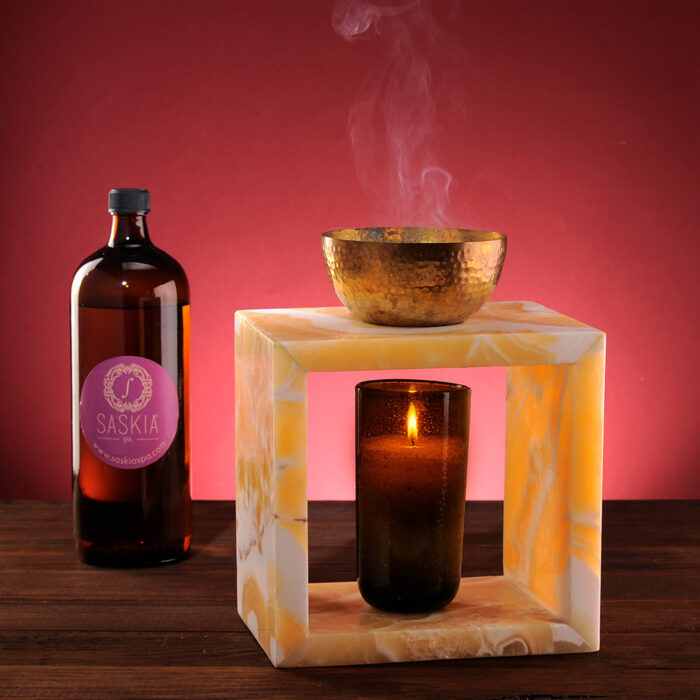 Large bespoke marble and copper Aromatic Oil burner