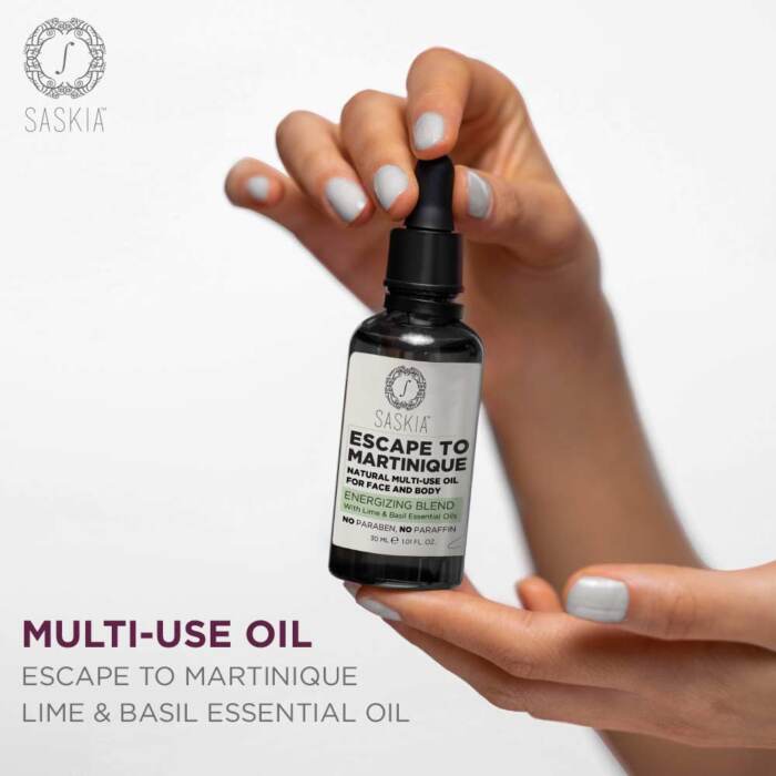 Escape to Martinique Natural Multi-Use Oil  for Face and Body Energizing blend